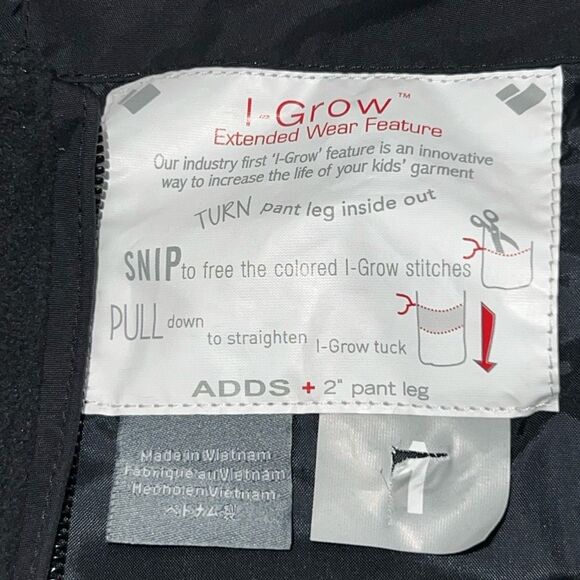 NWT Obermeyer Kids Outer Limits I-Grow Bib Snow Pants Size 1 XS - Picture 2 of 7